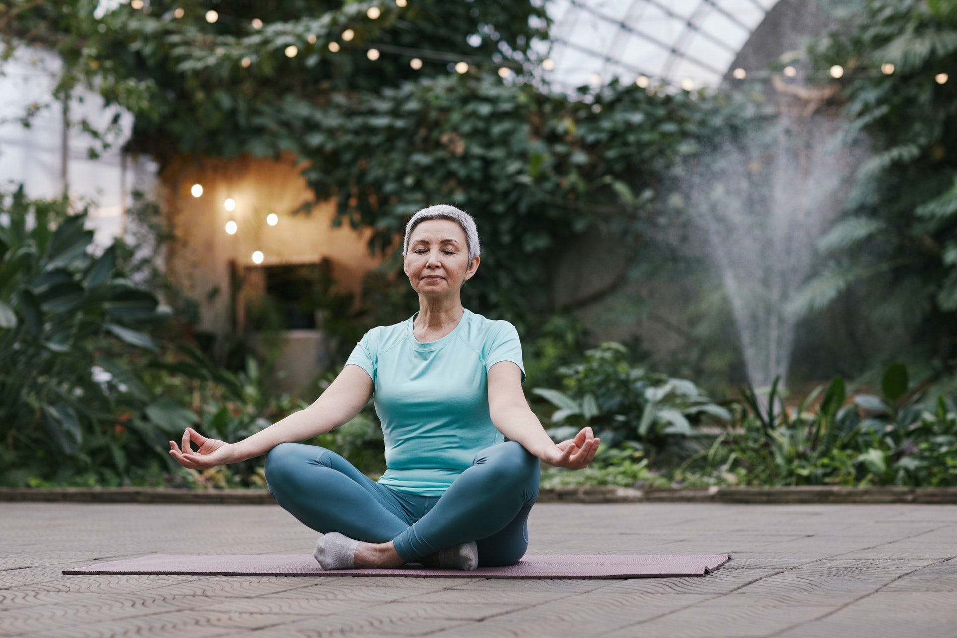 woman meditating for natural remedy to sleep