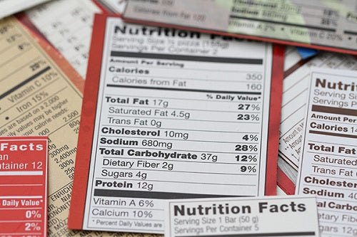 nutrition label