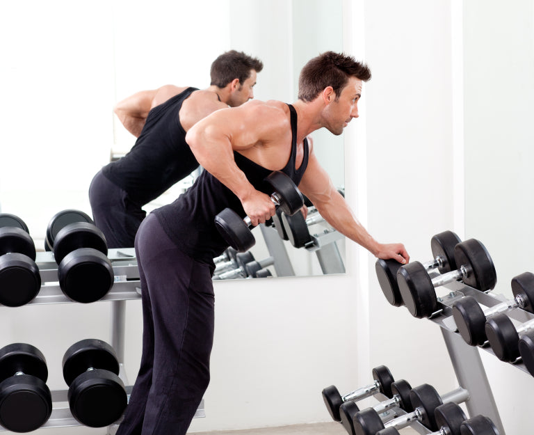 man lifting weights to prevent osteoporosis
