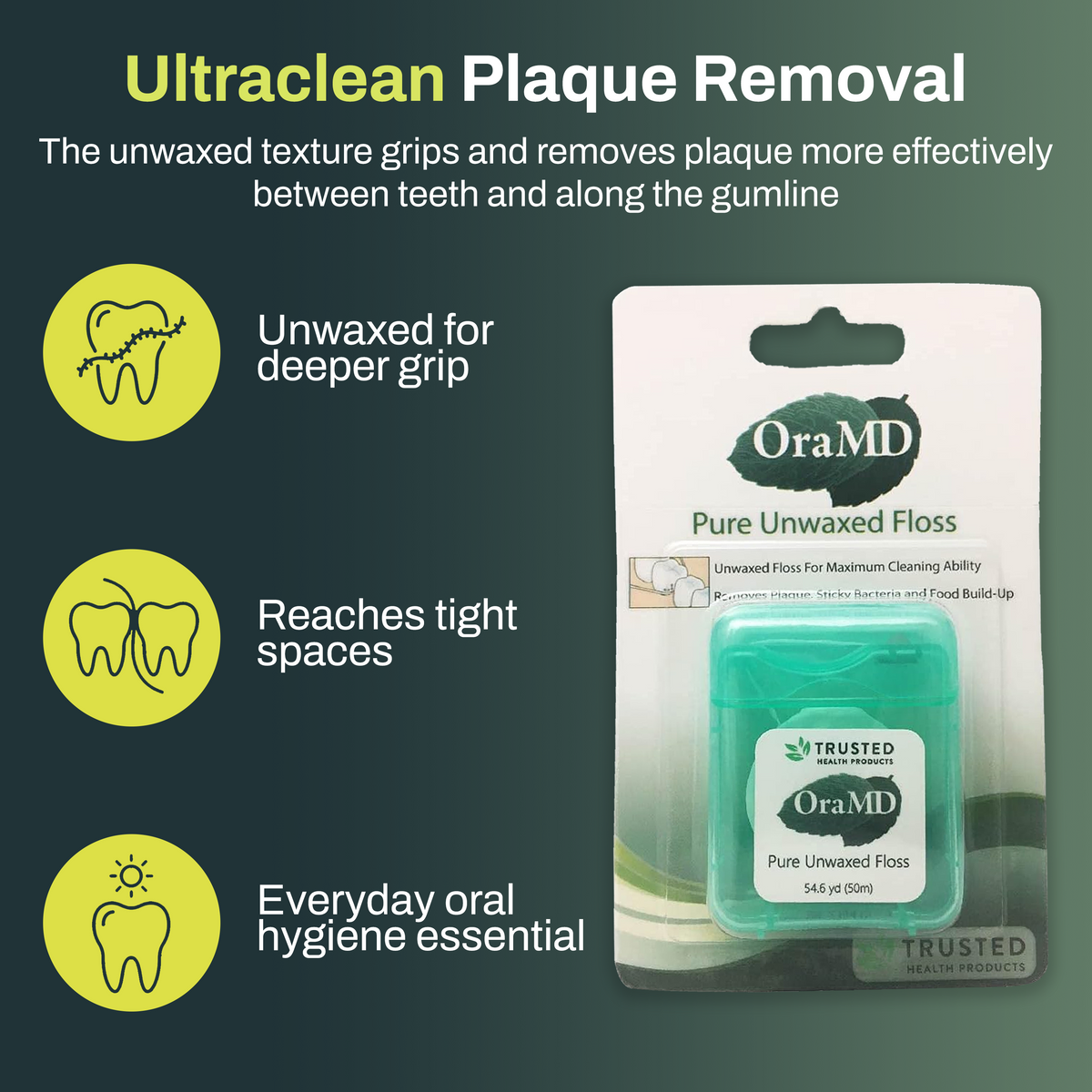 OraMD Pure Unwaxed Dental Floss