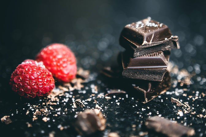 strawberries and dark chocolate