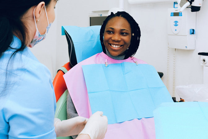 girl with dentist dentin