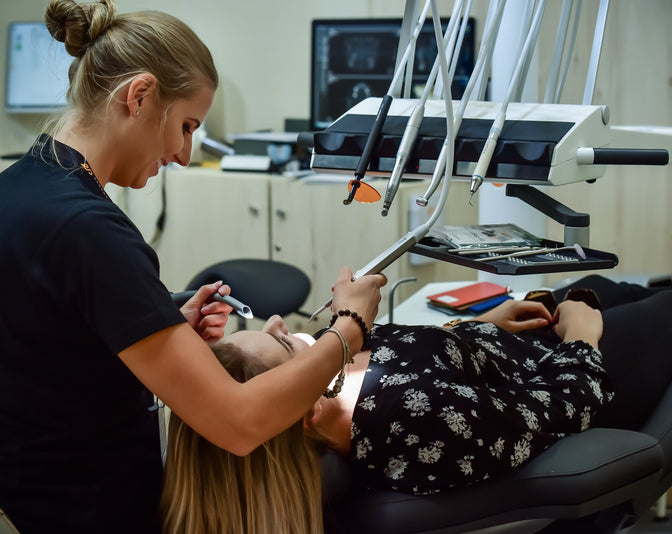 dentist working on patient