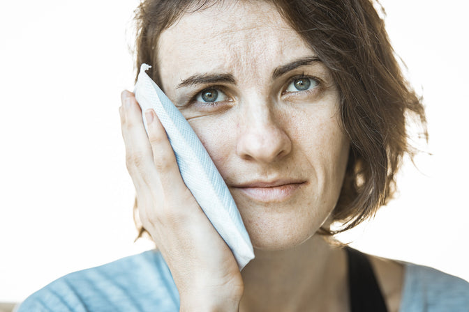 woman with gum boil