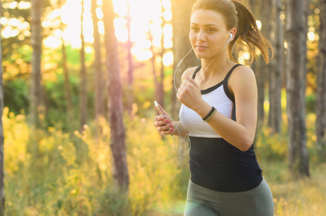 woman running to support health