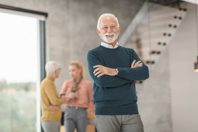 man smiling healthy teeth