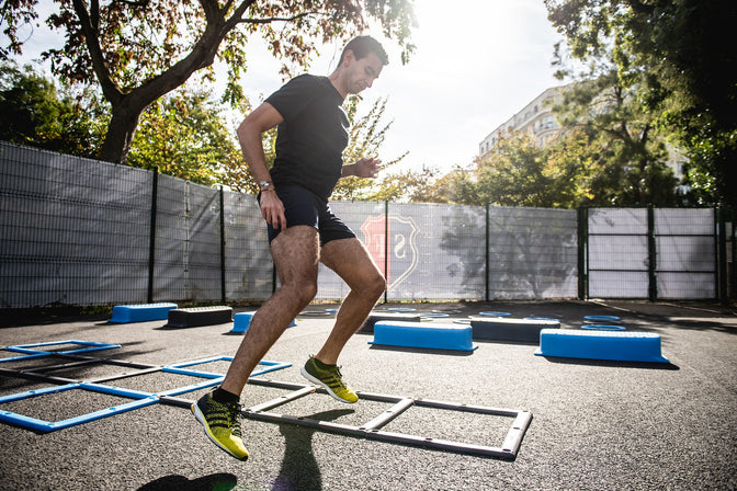 man performing cardio exercise