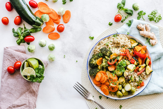 plate of healthy vegetables