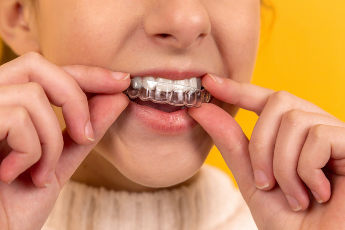 girl wearing retainer