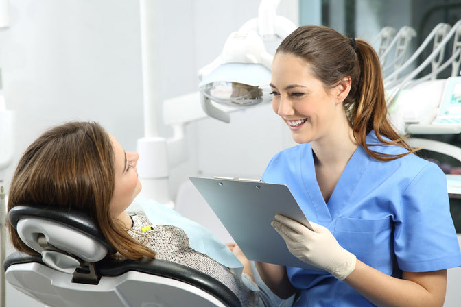 patient having dental checkup