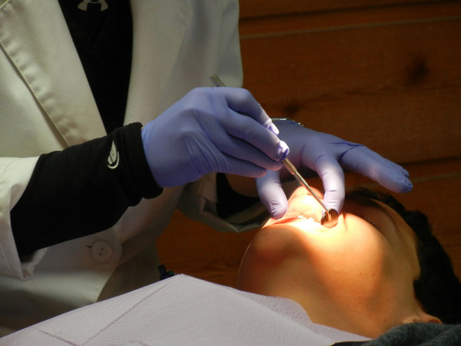 dentist working on tooth regeneration