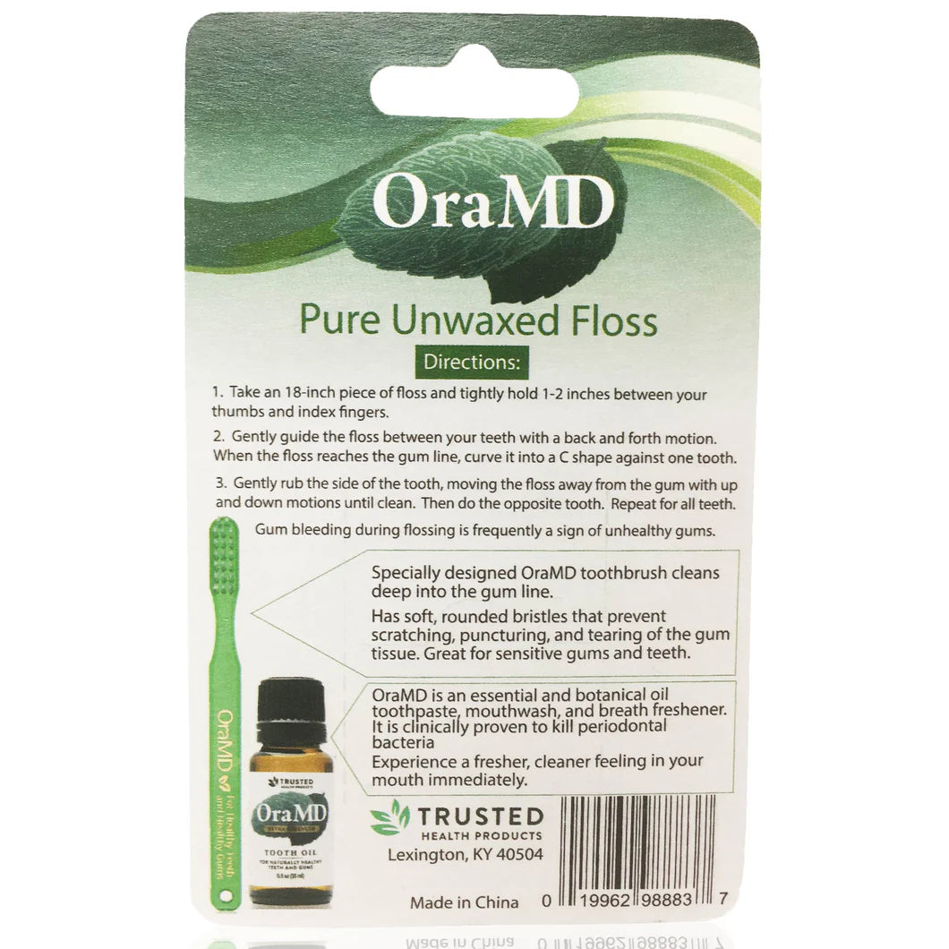 OraMD Pure Unwaxed Dental Floss - 6 Pack - Subscribe & Save 15%