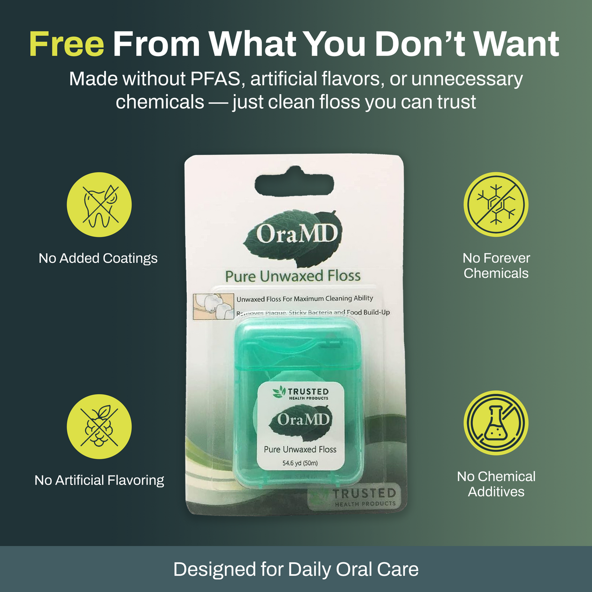 OraMD Pure Unwaxed Dental Floss